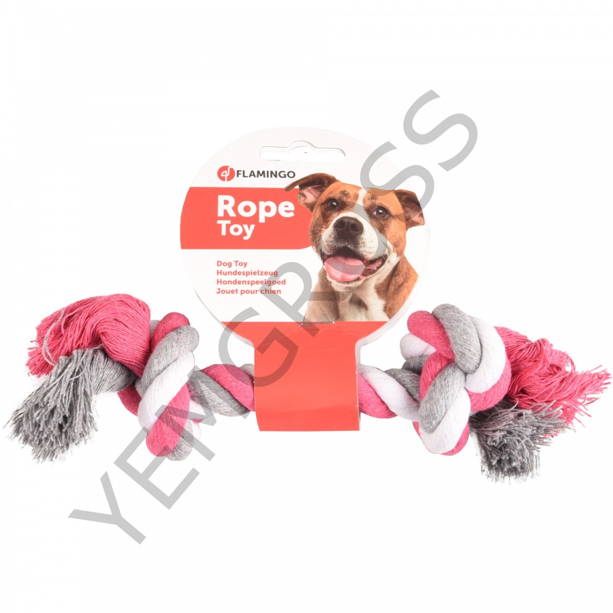2 Düğümlü Pembe Gri İp S 22 Cm