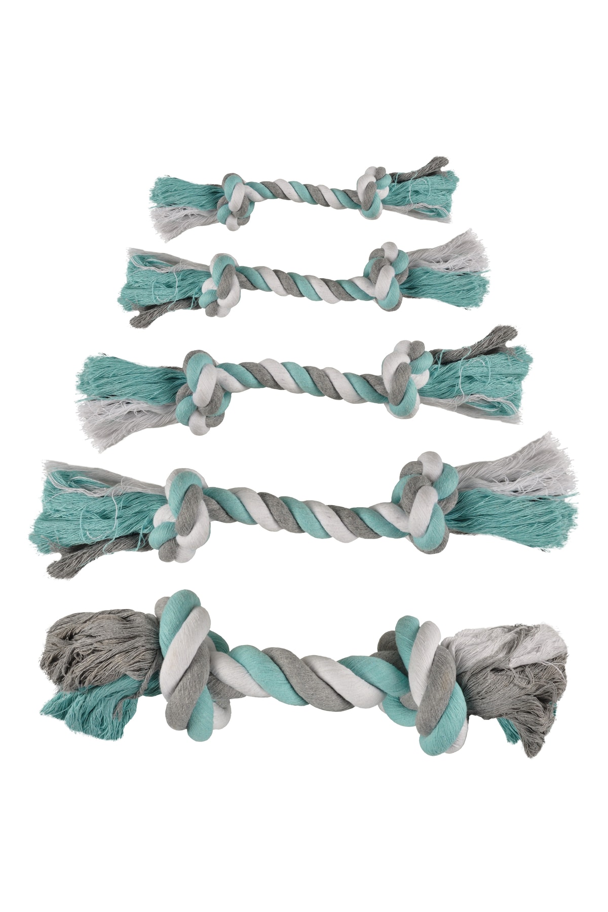 2 Dügümlü Ip L 35 Cm Yesıl+Beyaz+Grı