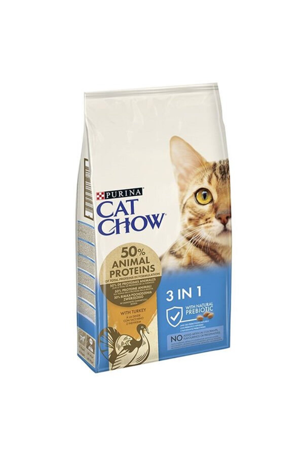 3 In 1 Hindili Preobiyotikli Yetişkin Kedi Maması 15 Kg