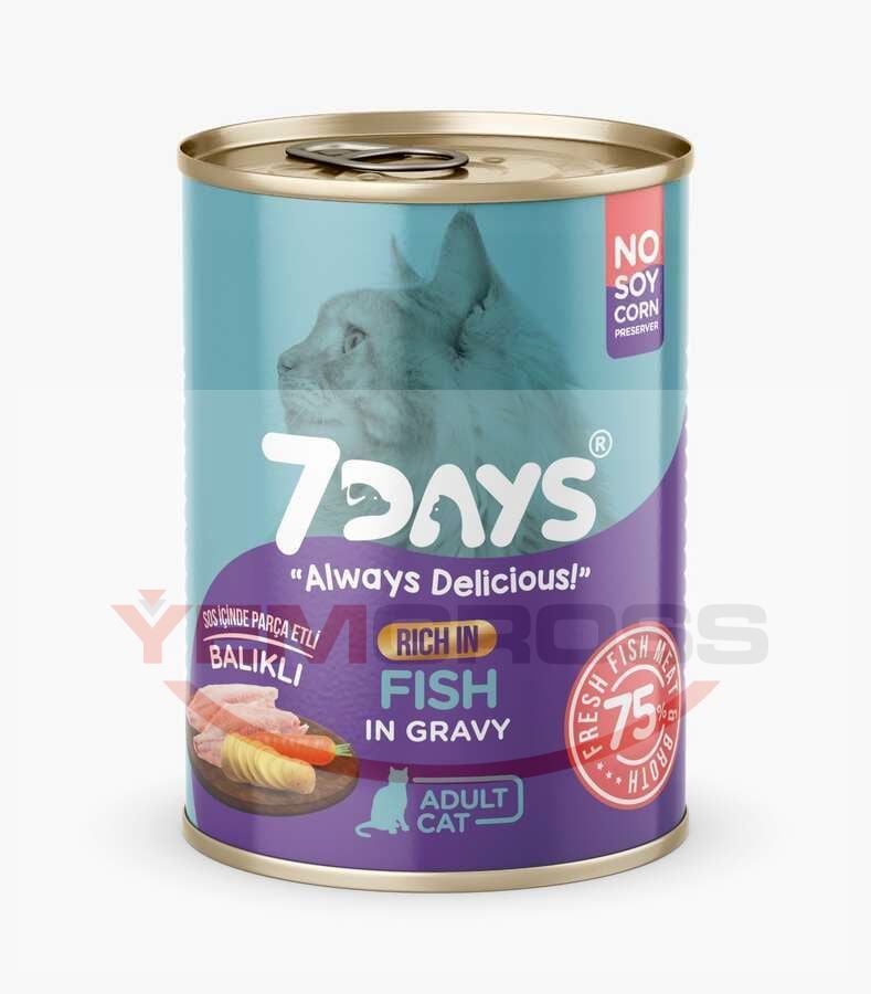 7 Days Taze Balık Etli Yetişkin Kedi Maması 415 Gram