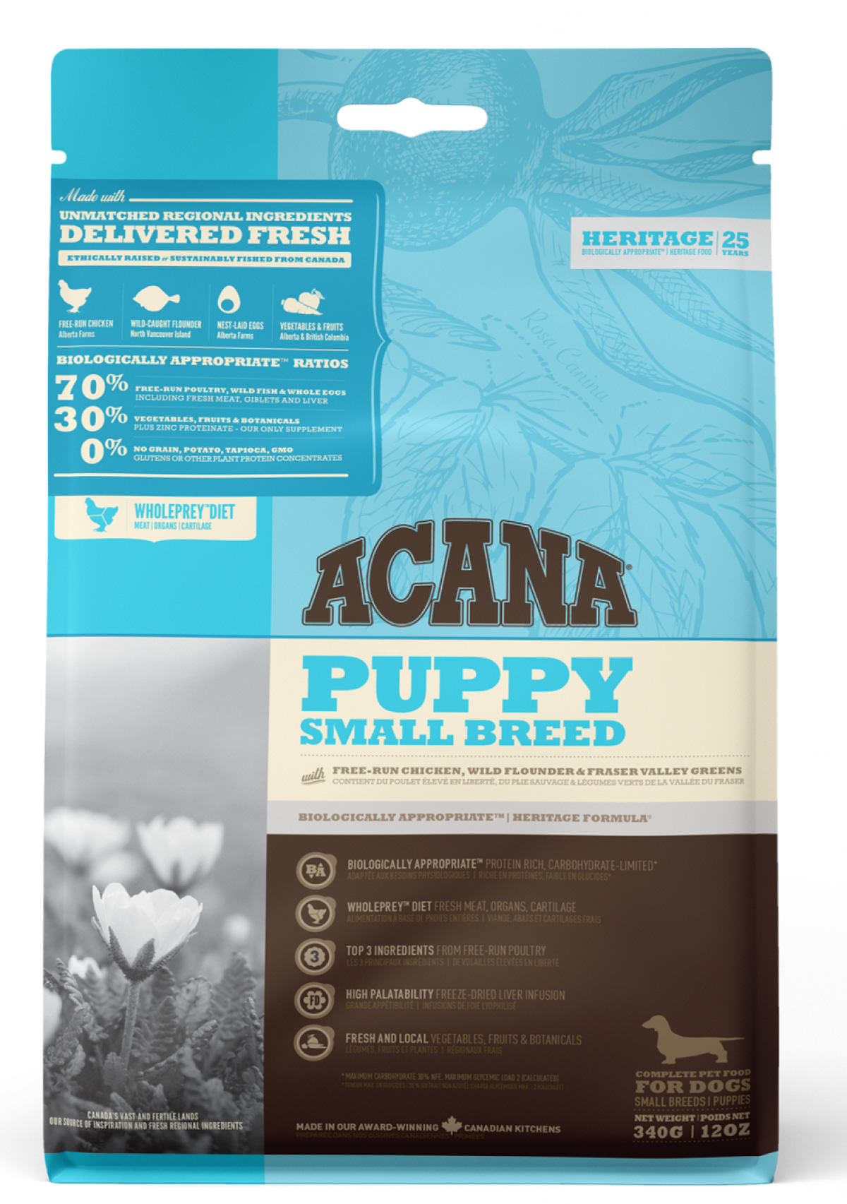 ACANA Heritage - Puppy Small Breed 340gr - Küçük ırk yavru köpek maması