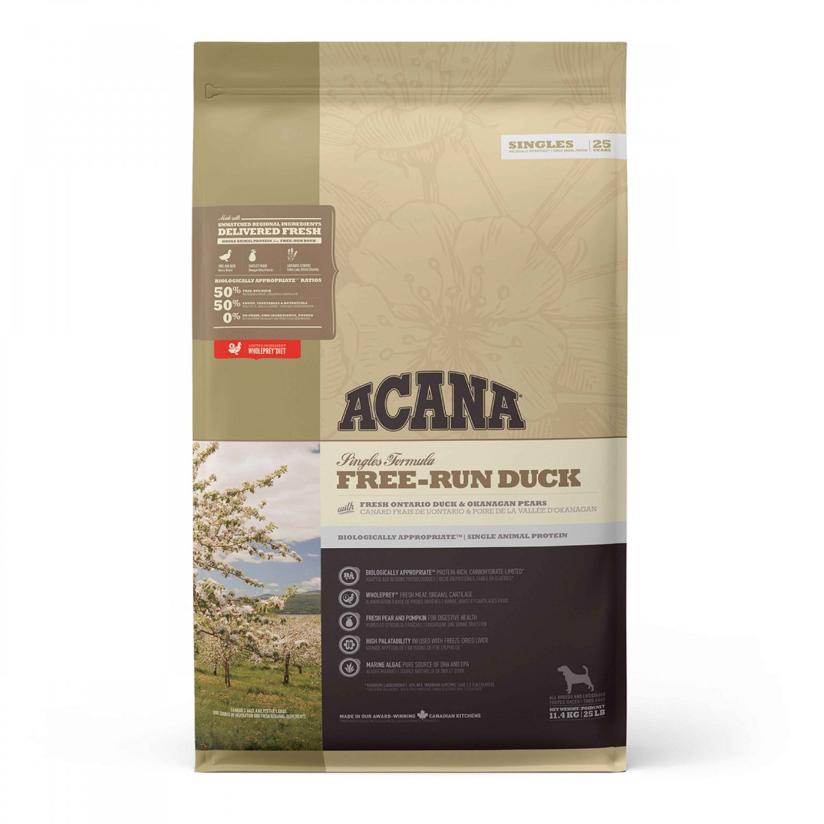 ACANA Singles - Free-Run Duck Köpek Maması 11,4kg - Tüm ırk ve yaşam evreleri için