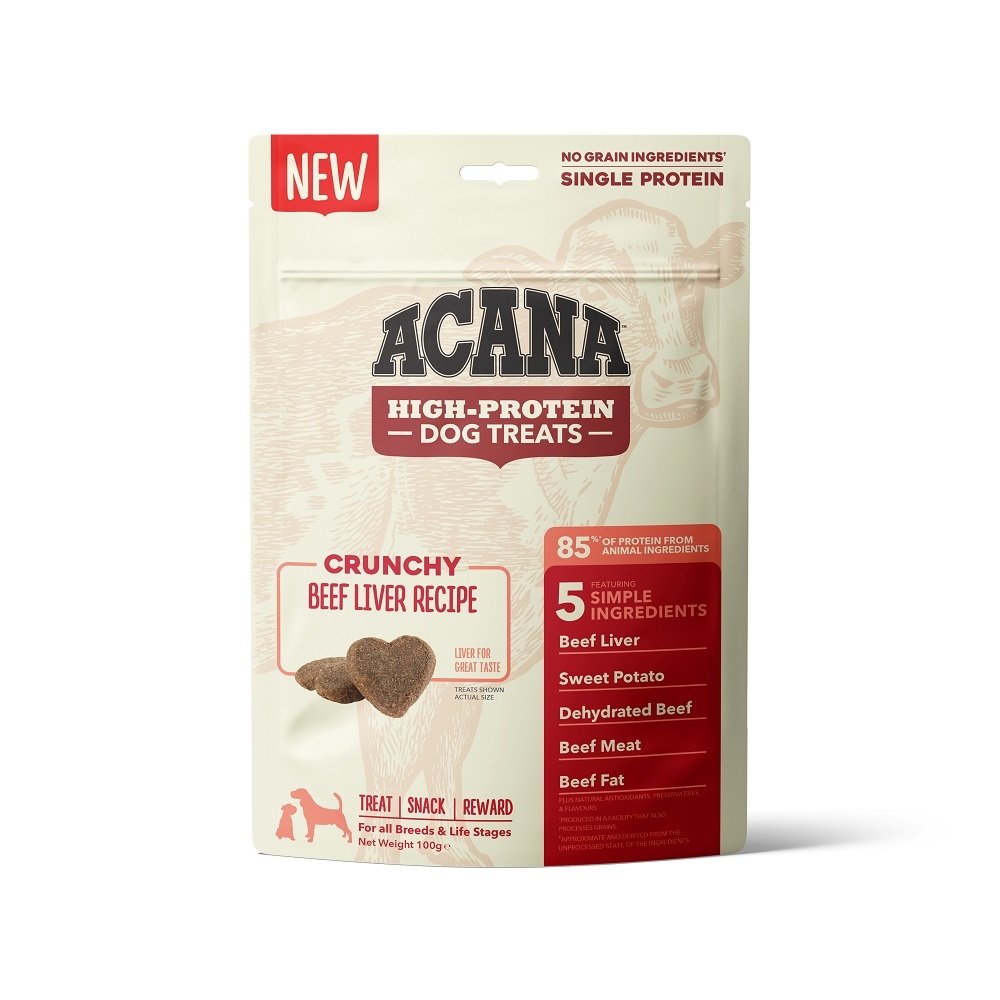Acana Crunchy Beef Dog Treats 100 gr – Yüksek Proteinli Sığır Etli Köpek Ödülü