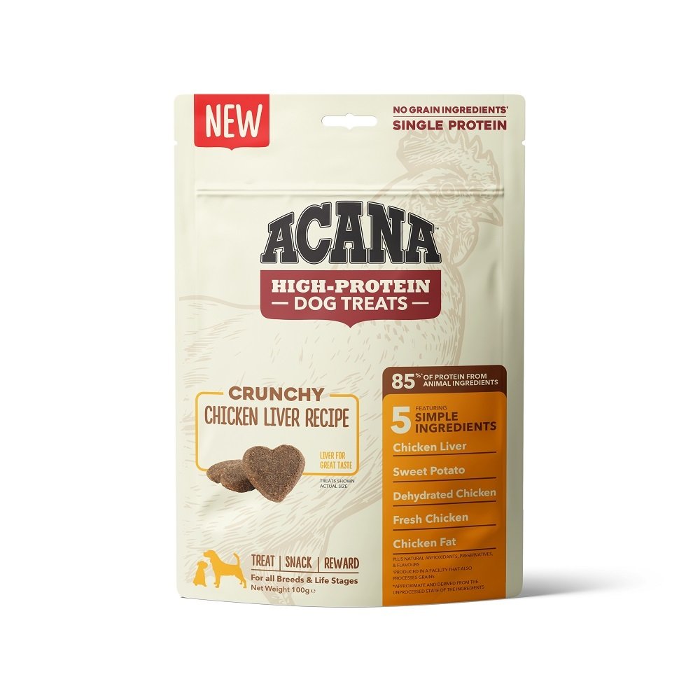 Acana Crunchy Chicken Dog Treats 100 gr – Yüksek Proteinli Tavuklu Köpek Ödülü