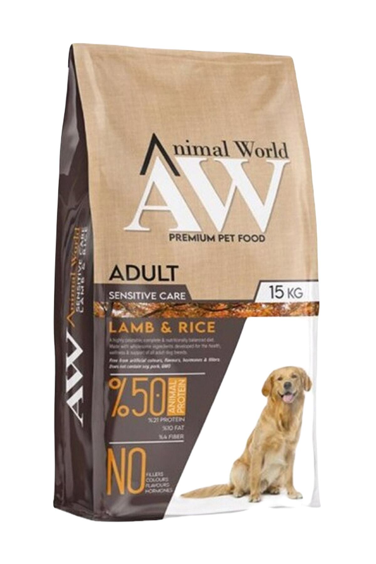 Animal World Kuzu Etli ve Pirinçli Yetişkin Köpek Maması 15 Kg