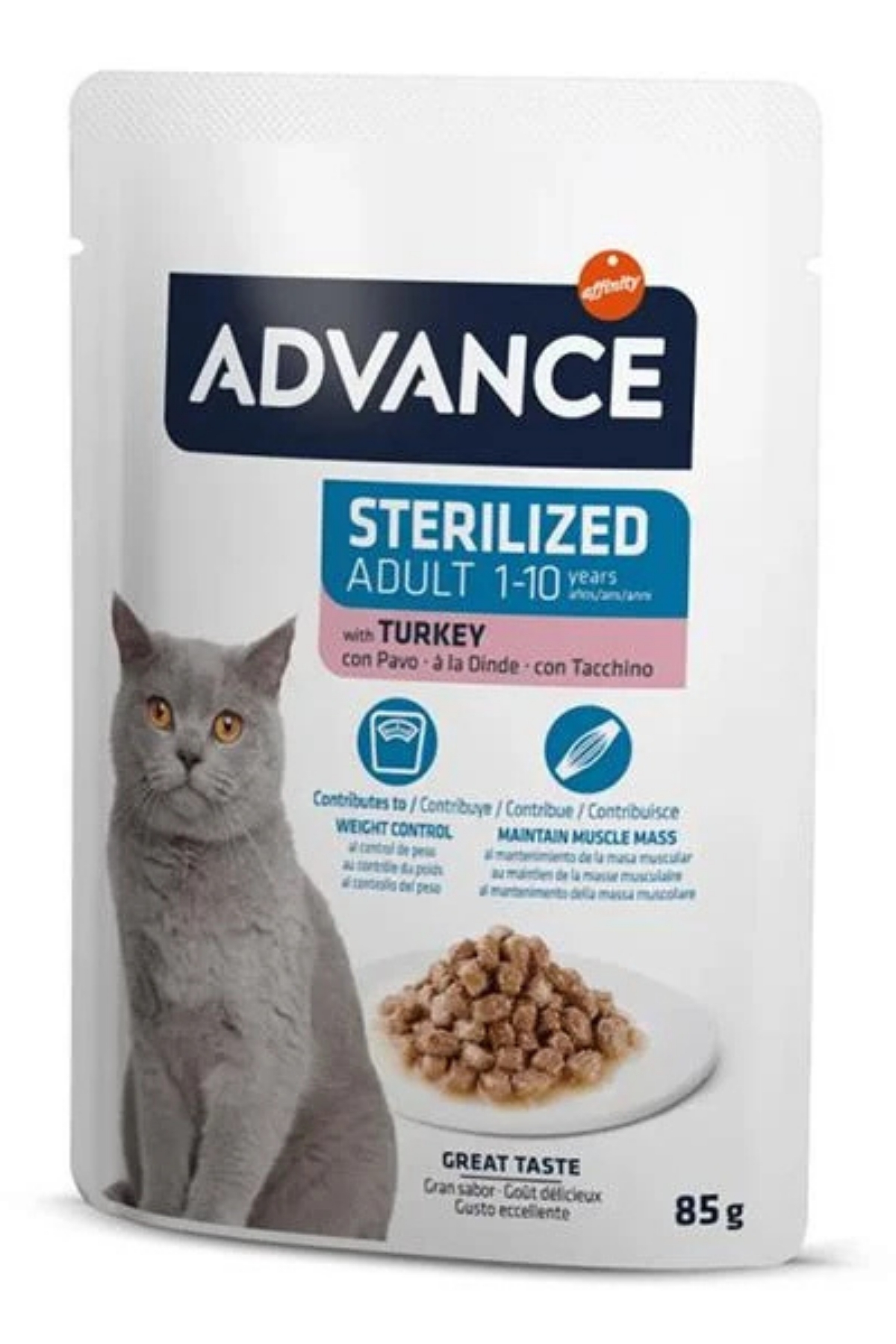 Advance Cat Sterılızed Turkey Wet Pouch 12x85gr