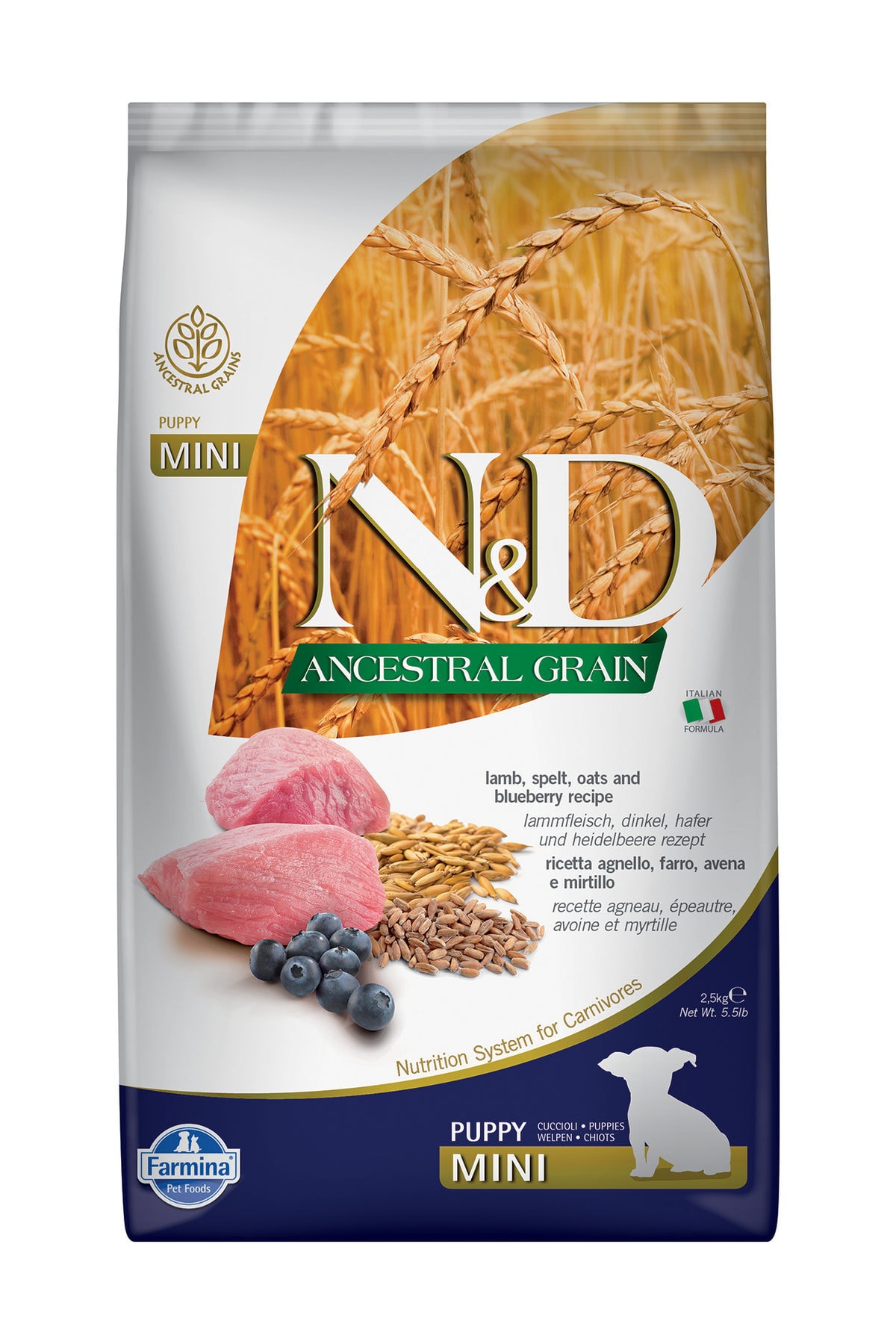 Nd Az Tahıllı Kuzu & Y.Mersini Puppy Mini Köpek Maması - 2.5 Kg