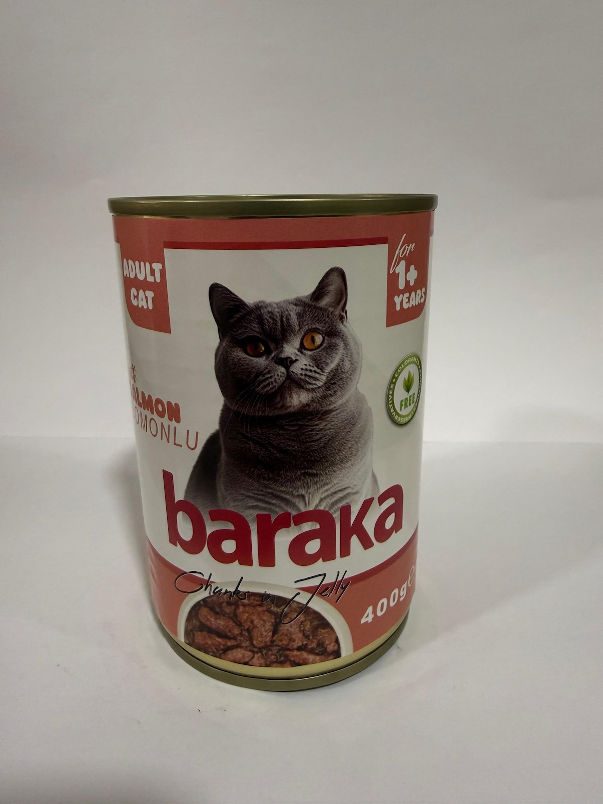 BARAKA SOMONLU PARÇA ETLİ KEDİ KONSEVERSİ 400 GR BARAKA SOMONLU PARÇA ETLİ KEDİ KONSEVERSİ 400 GR