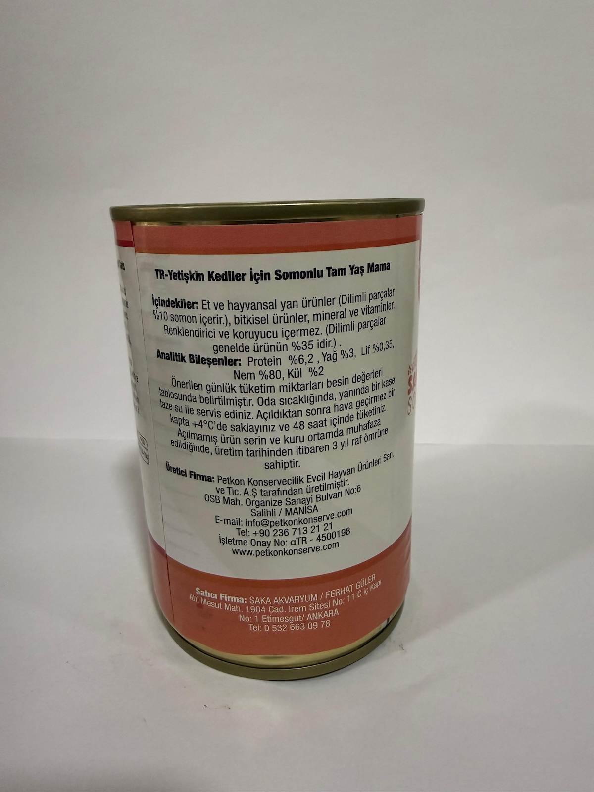 BARAKA SOMONLU PARÇA ETLİ KEDİ KONSEVERSİ 400 GR BARAKA SOMONLU PARÇA ETLİ KEDİ KONSEVERSİ 400 GR