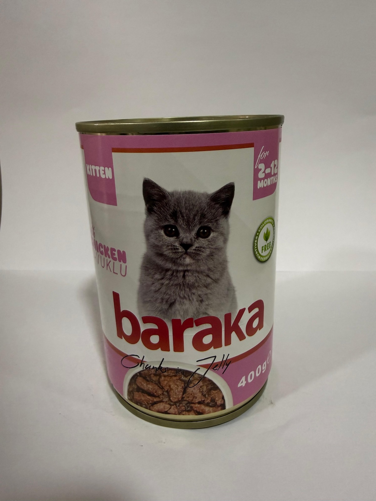 BARAKA YAVRU TAVUK ETLİ KEDİ KONSERVE 410 GR BARAKA YAVRU TAVUK ETLİ KEDİ KONSERVE 410 GR