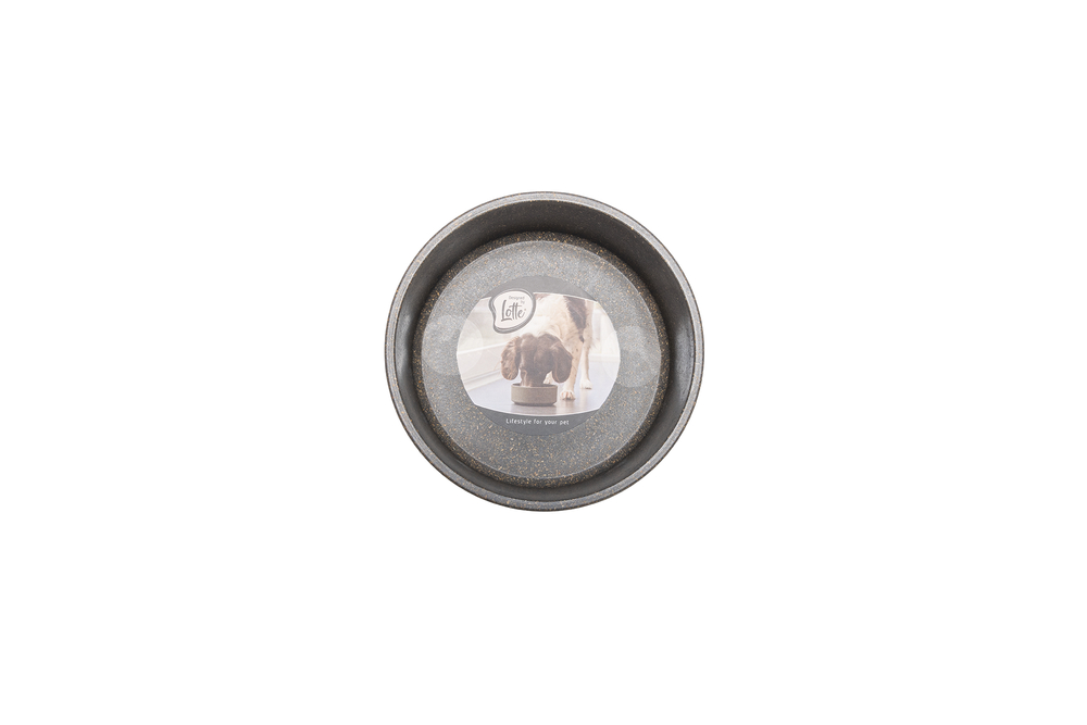 Beeztees DBL Köpek Mama Su Kabı, Bambu, Antrasit, 14cm, 410ml