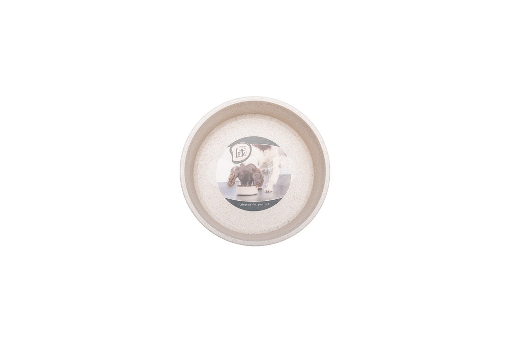 Beeztees DBL Köpek Mama Su Kabı, Bambu, Bej, 14cm, 410ml