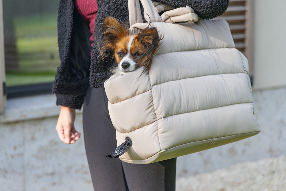 Beeztees DBL Köpek Taşıma Çantası, Yıkanabilir, 6,5Kg'ye kadar, Bej, 42x20x35cm