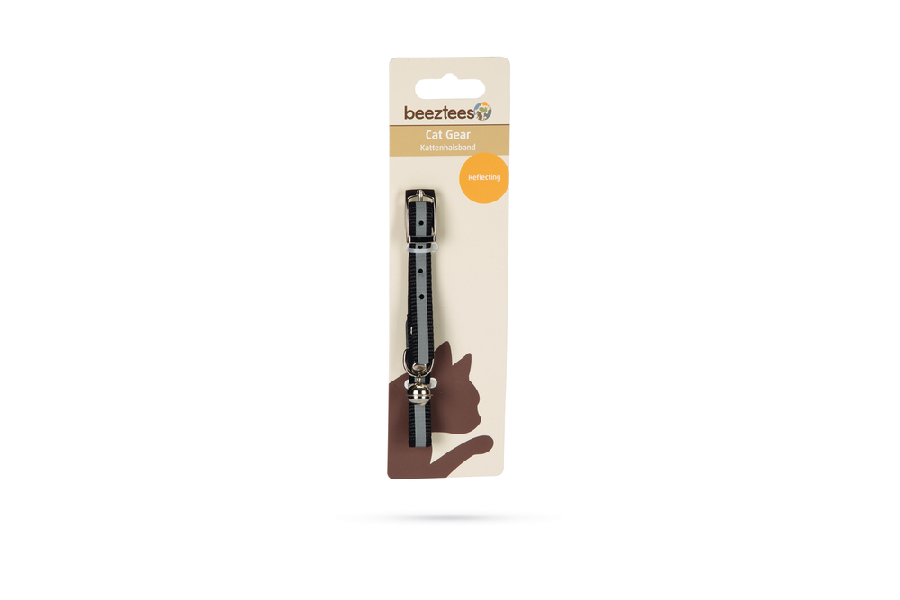 Beeztees Kedi Boyun Tasması, Fosforlu Siyah, 24,5-29,5cm
