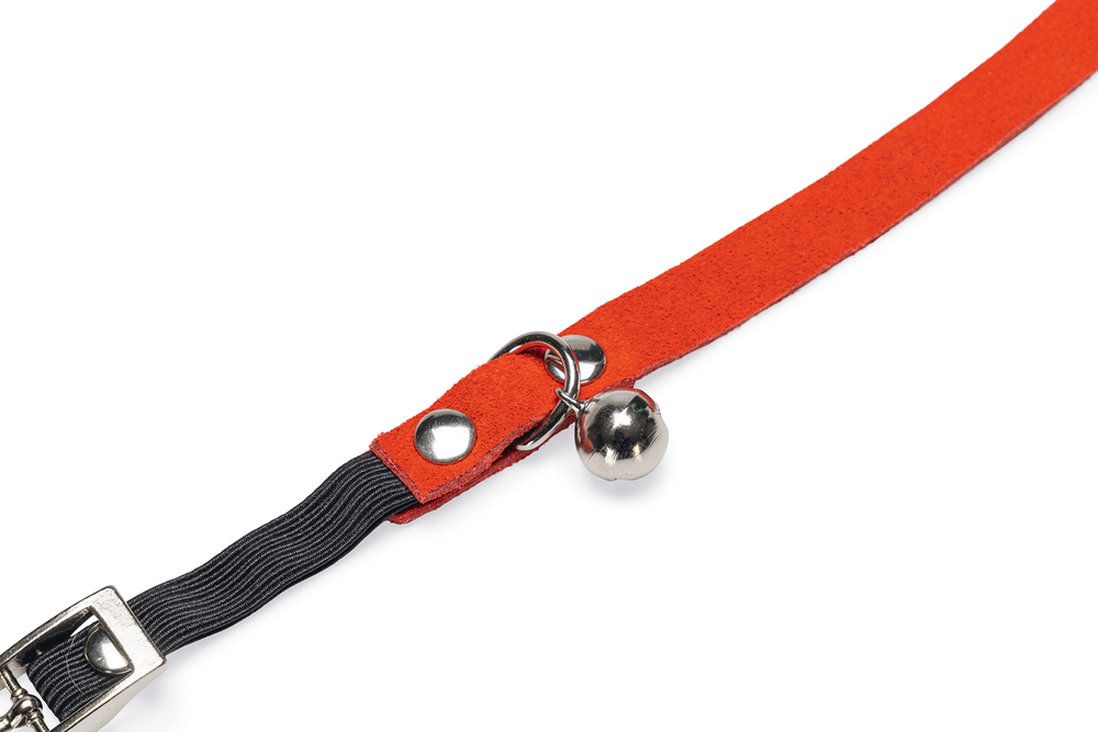 Beeztees Kedi Boyun Tasması, Süet, Kırmızı, 24-29cm