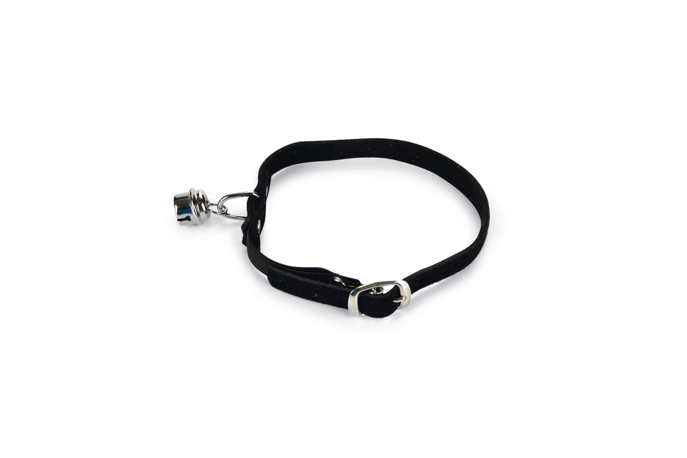Beeztees Kedi Boyun Tasması, Süet, Siyah, 24-29cm