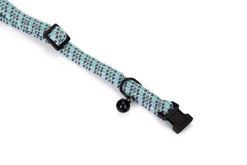 Beeztees Kedi Boyun Tasması, Zilli, Mavi, 24,5-33cm