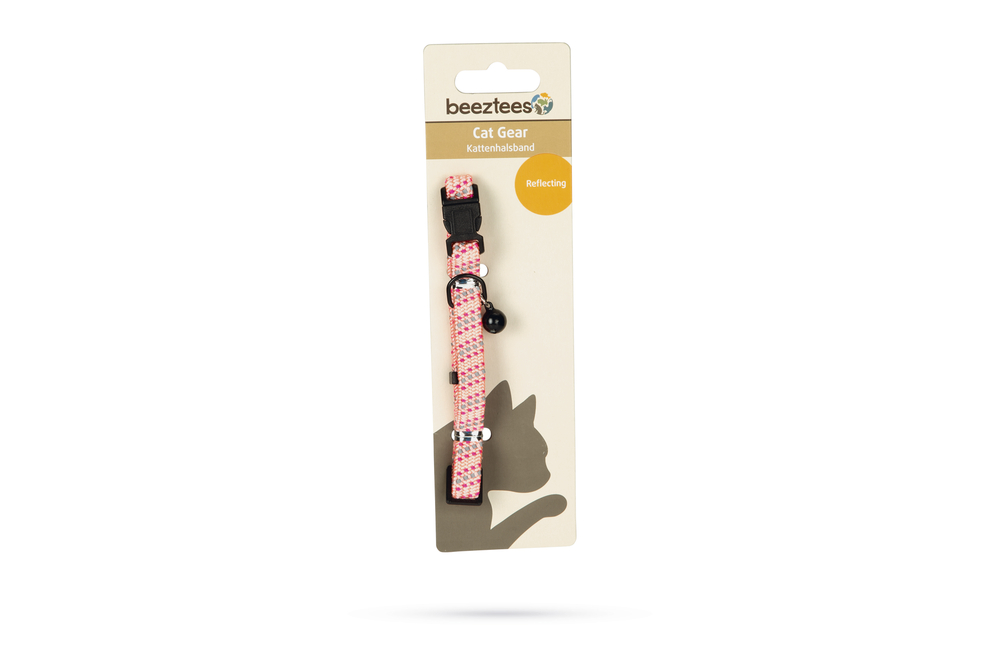 Beeztees Kedi Boyun Tasması, Zilli, Pembe, 24,5-33cm