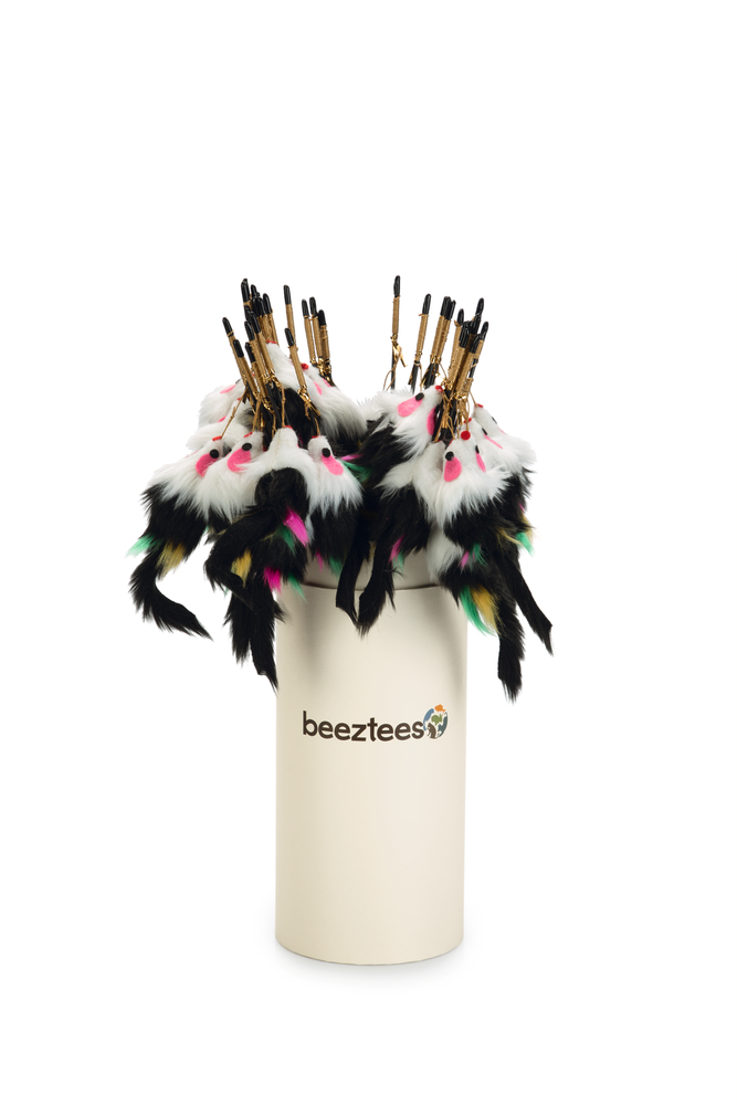 Beeztees Kedi Oltası, Peluş Fare Uc-14cm, Dayanıklı ip, 50cm