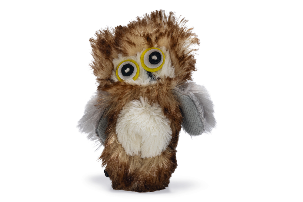Beeztees Kedi Oyuncağı, Baykuş, Peluş, 3 Kediotu Topu, 9,5cm