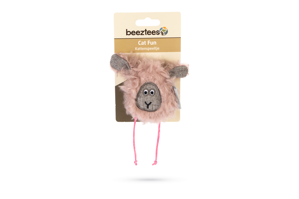 Beeztees Kedi Oyuncağı, Koyun, Peluş, Pembe, 12x12x3cm