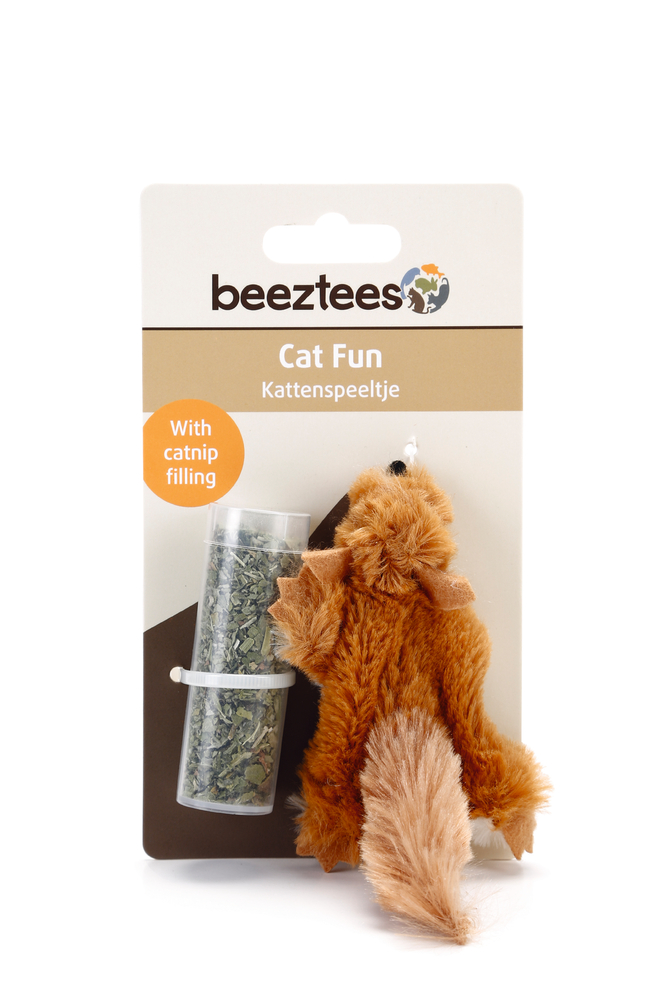 Beeztees Kedi Oyuncağı, Sincap, Kediotlu, Peluş, 14cm