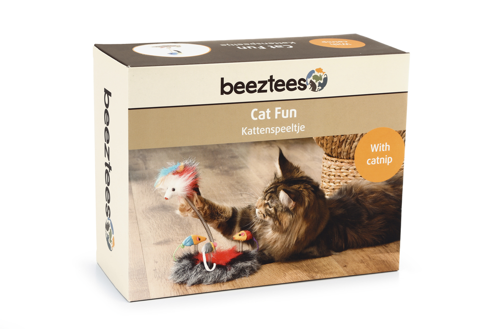 Beeztees Kedi Oyuncağı, Yaylı Fareleri Kediotlu, 15x15x25cm