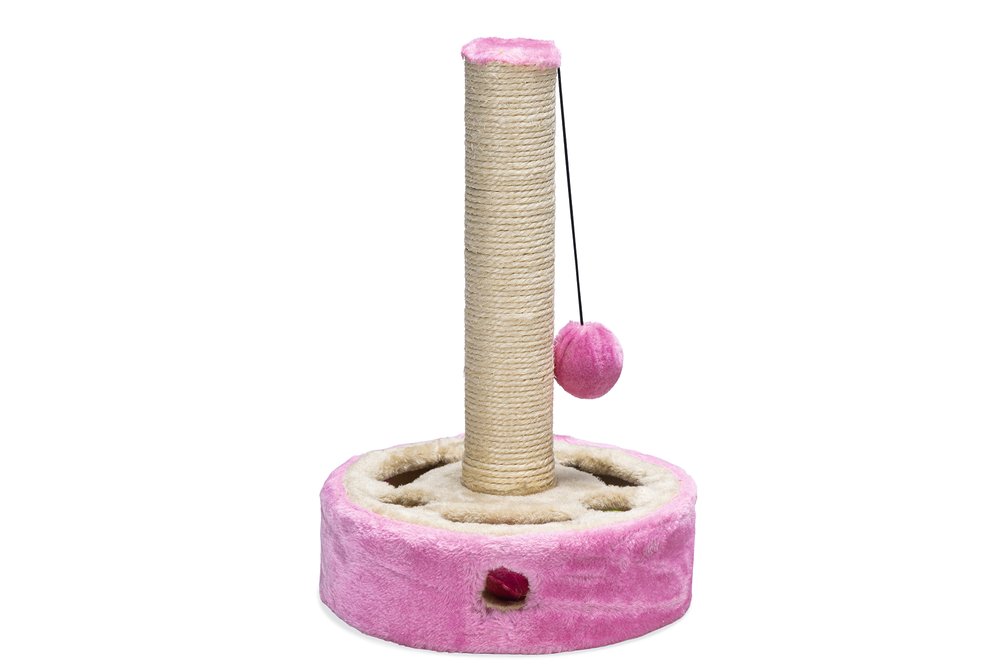 Beeztees Kedi Tırmalama ve Oyuncağı, Pembe, 27x27x40cm