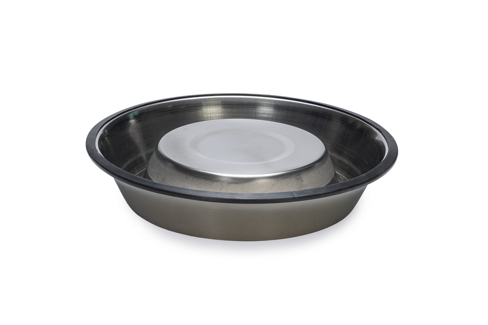 Beeztees Köpek Mama Su Kabı, Paslanmaz Çelik, Kaymaz, 22cm, 1,6L