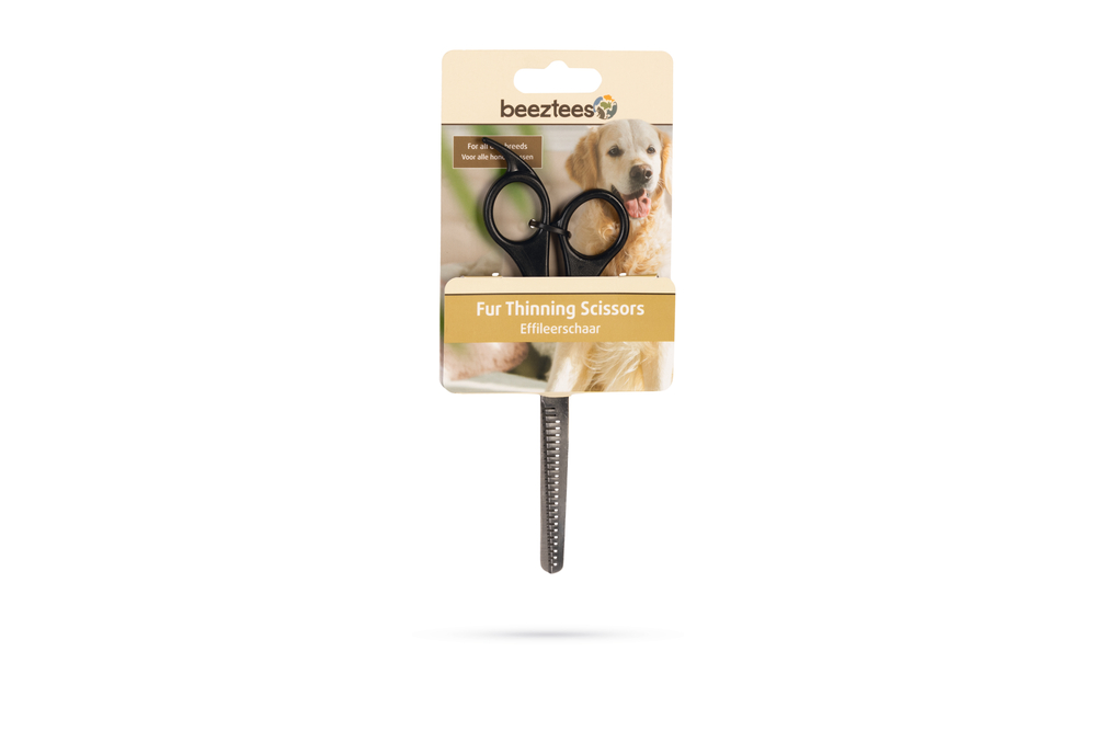 Beeztees Köpek Tüy İnceltme Makası, Siyah, 17cm, 17x6x1cm