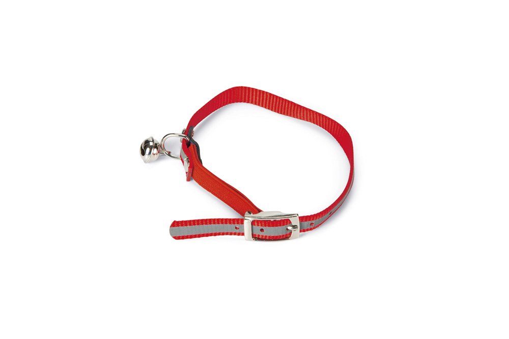 Beeztees Kedi Boyun Tasması, Fosforlu Kırmızı, 24,5-29,5cm