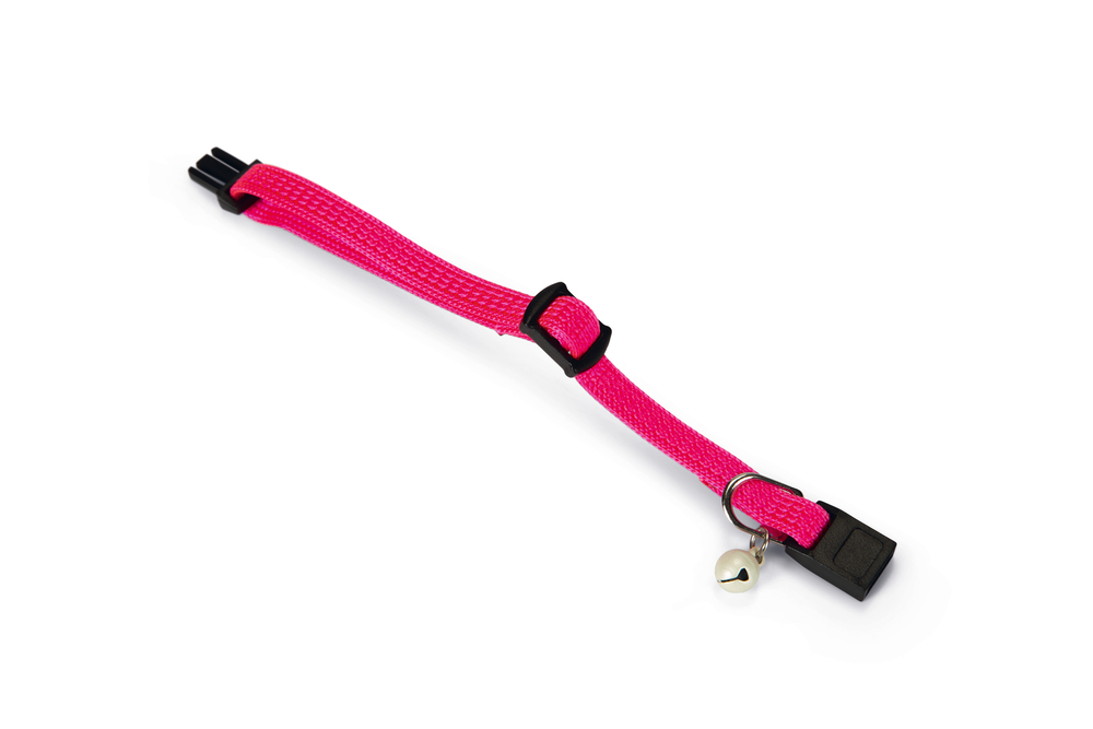 Beeztees Yavru Kedi Boyun Tasması, Zilli, Pembe, 15-22cm
