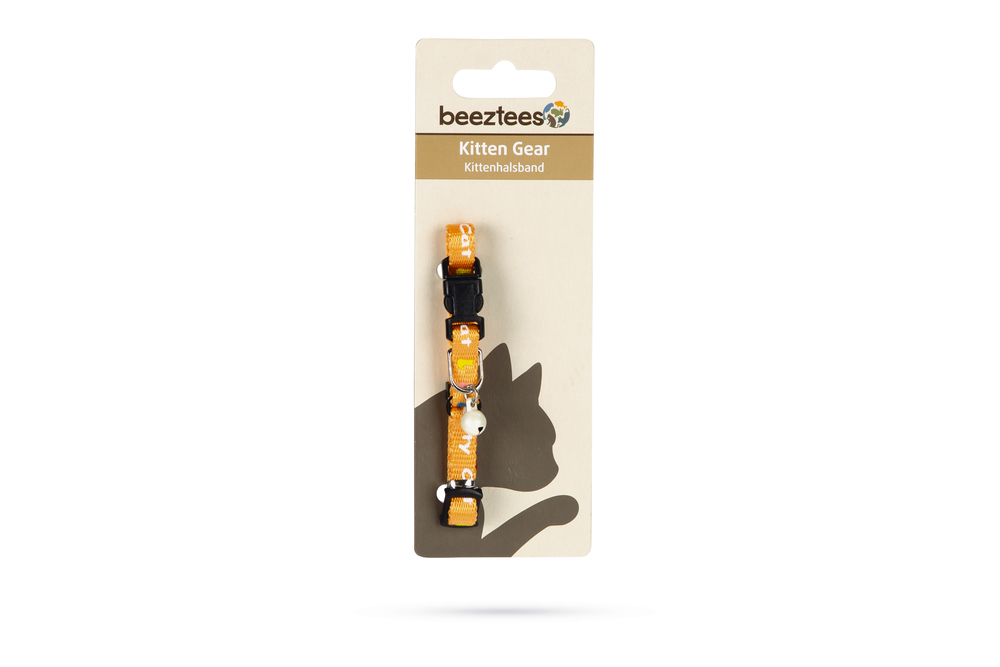 Beeztees Yavru Kedi Boyun Tasması, Zilli, Sarı, 17,5-23cm