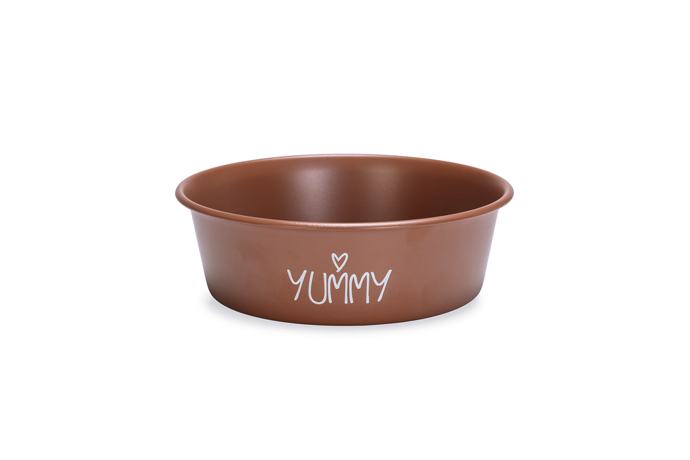 Beeztees Yavru Köpek Mama Su Kabı, Paslanmaz Çelik, Kaymaz Taban, Kiremit, 16cm, 940ml