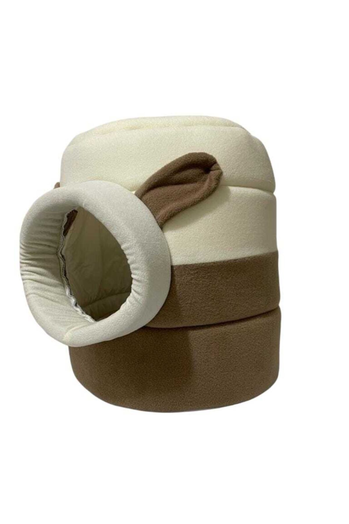 Bej Kutu Kedi Yatağı Yuvası Yıkanabilir 40x40 Cm Bej Kutu Kedi Yatağı Yuvası Yıkanabilir 40x40 Cm