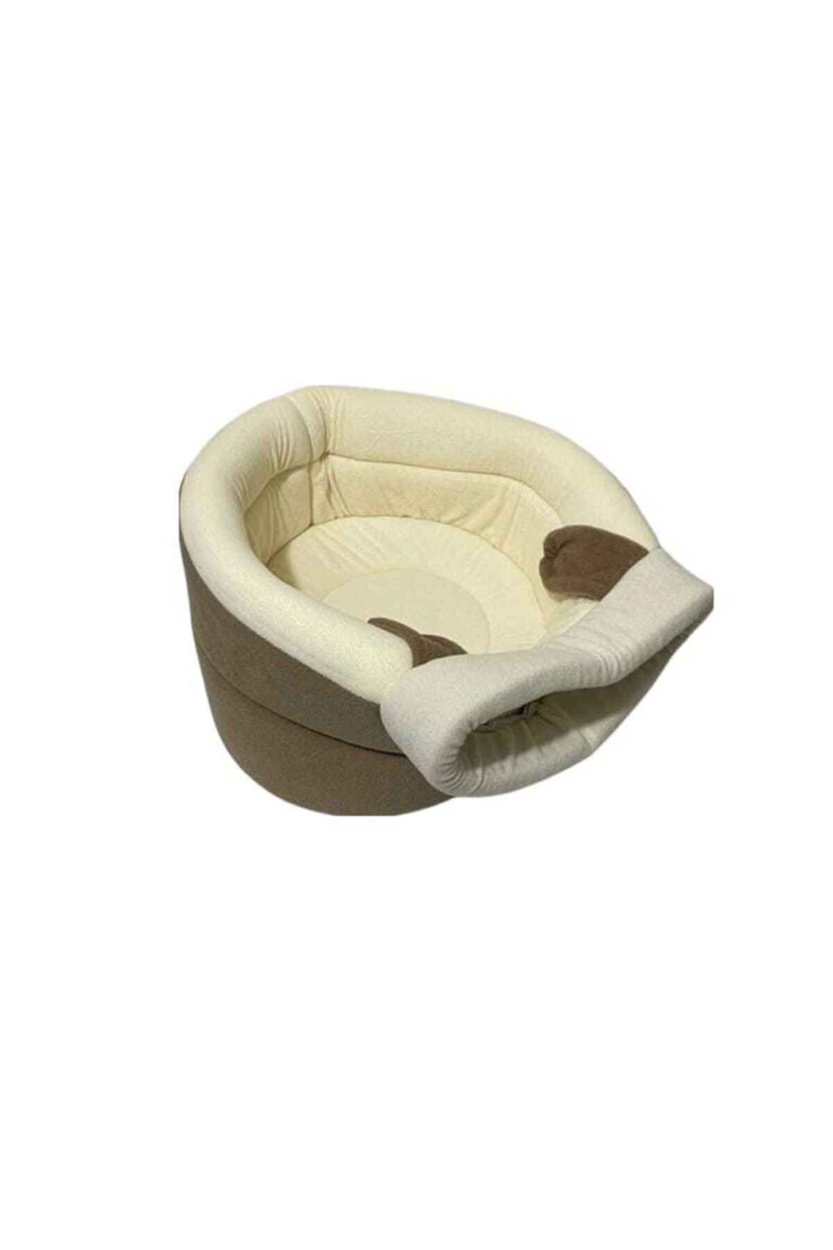 Bej Kutu Kedi Yatağı Yuvası Yıkanabilir 40x40 Cm Bej Kutu Kedi Yatağı Yuvası Yıkanabilir 40x40 Cm