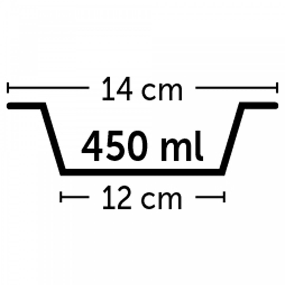 Bella Mama Kabı Sıyah 14Cm 450Ml