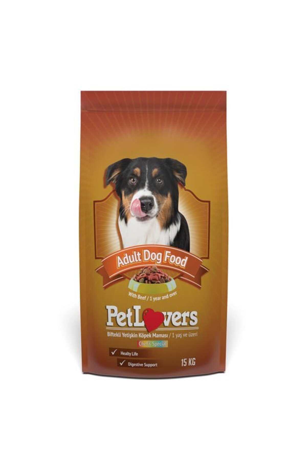 PET LOVERS BİFTEKLİ YETİŞKİN KÖPEK MAMASI - 15 KG
