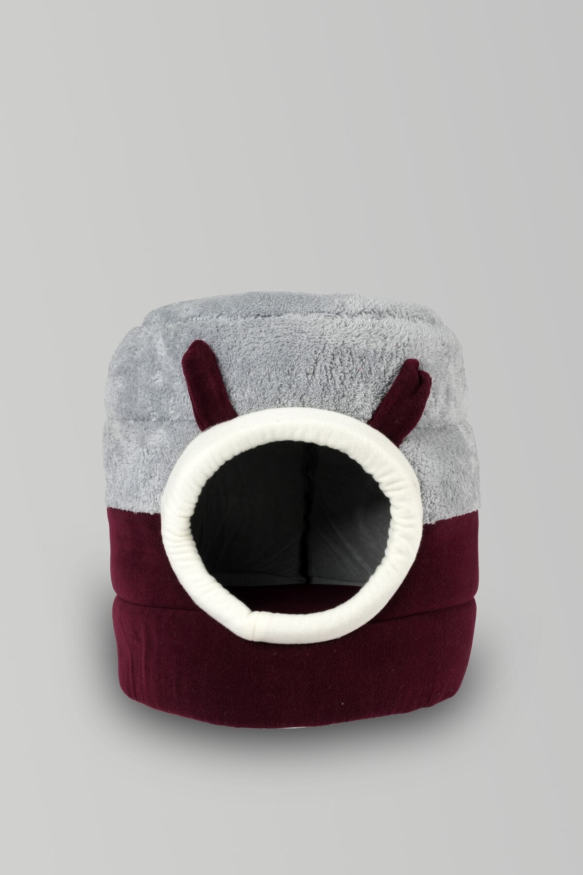 Bordo Gri Kutu Kedi Yatağı Yuvası Yıkanabilir 40x40 Cm Bordo Gri Kutu Kedi Yatağı Yuvası Yıkanabilir 40x40 Cm