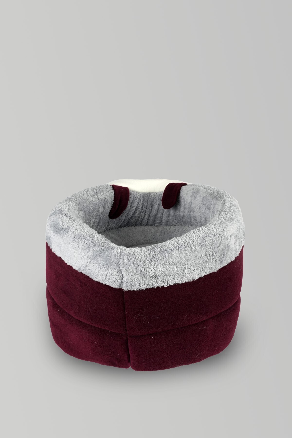 Bordo Gri Kutu Kedi Yatağı Yuvası Yıkanabilir 40x40 Cm Bordo Gri Kutu Kedi Yatağı Yuvası Yıkanabilir 40x40 Cm
