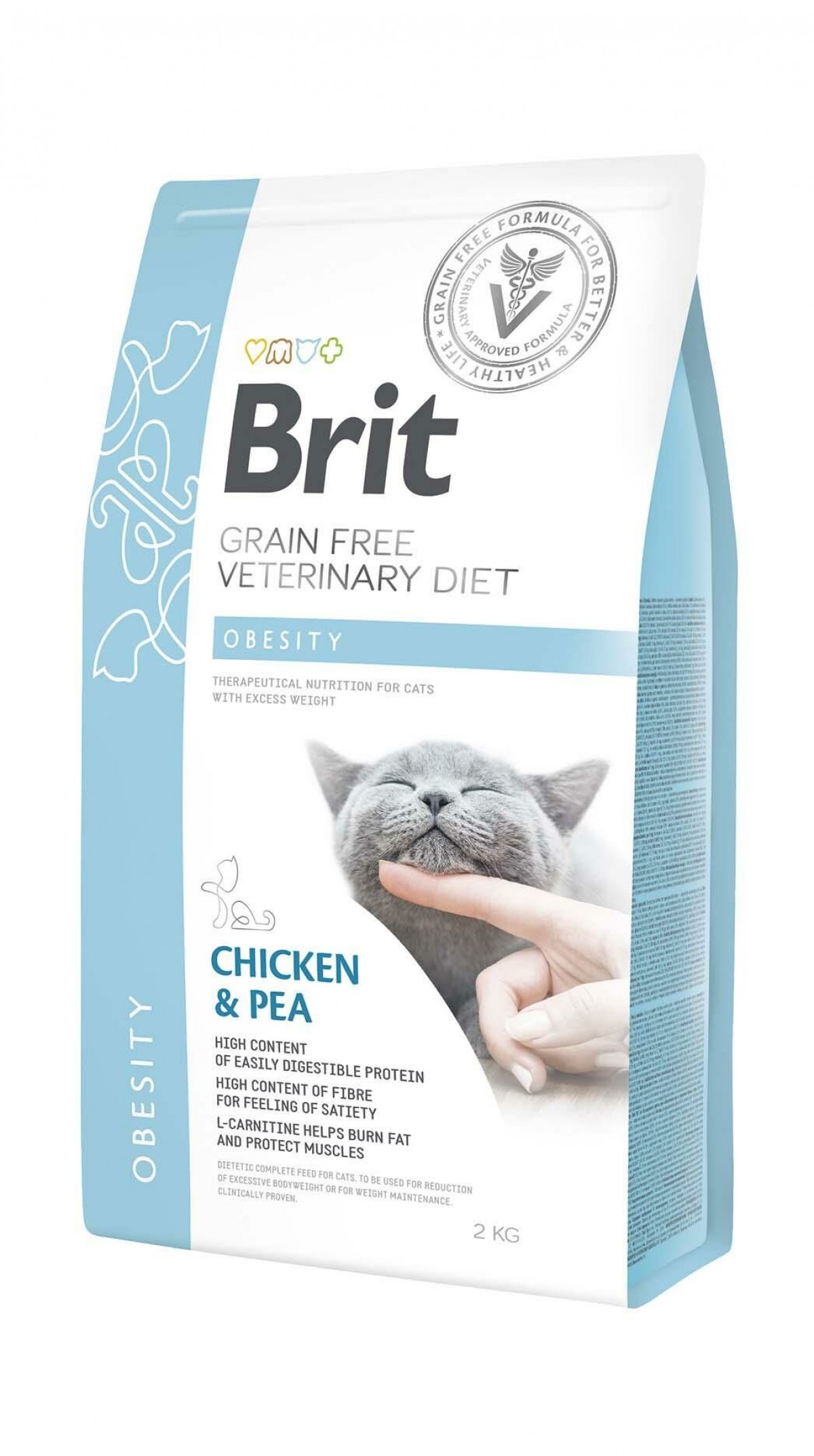 Brit Gf Veterinary Diets Cat Obesity Chicken & Pea 2 Kg