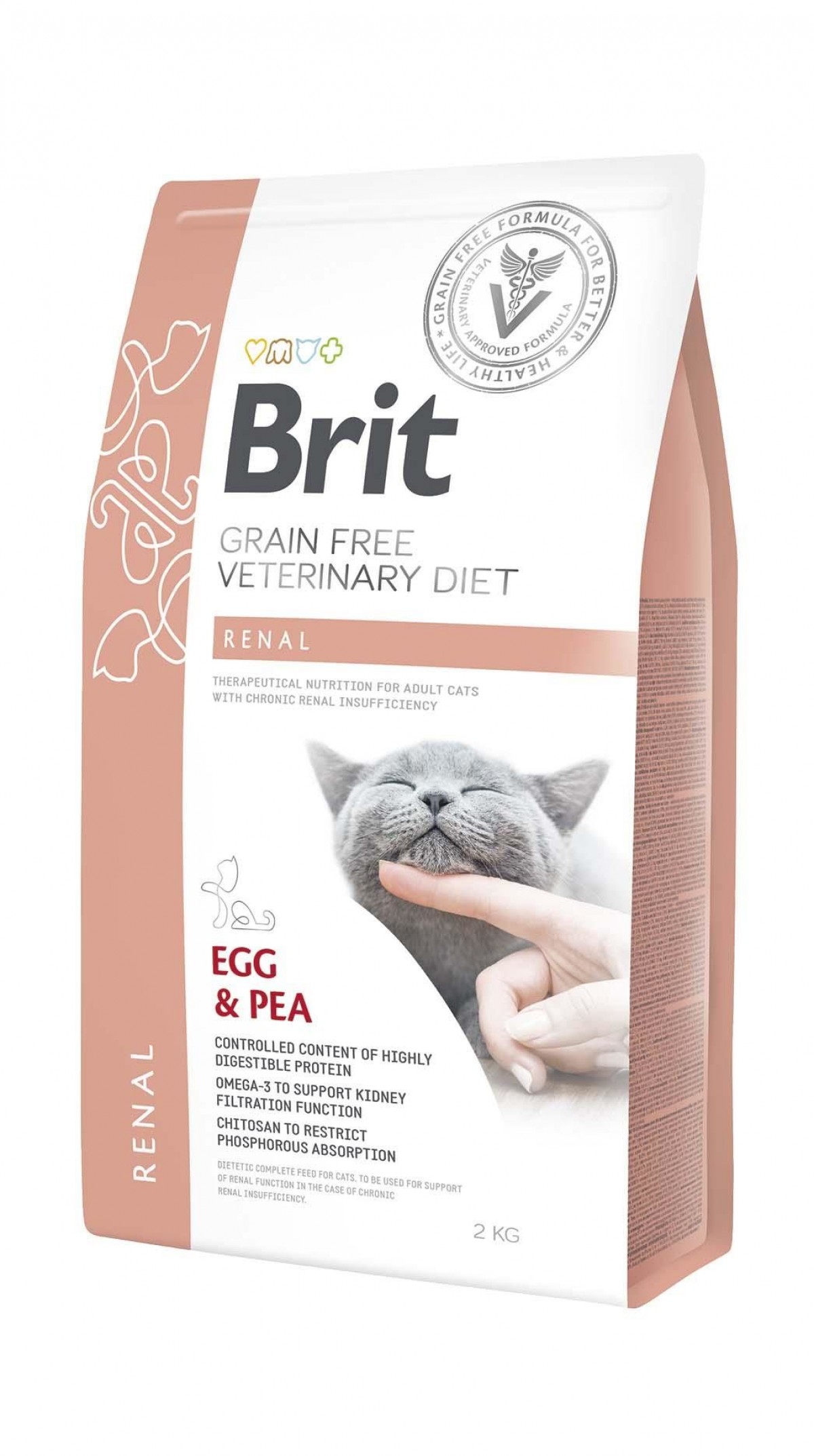 Brit Gf Veterinary Diets Cat Renal Egg & Pea 2 Kg