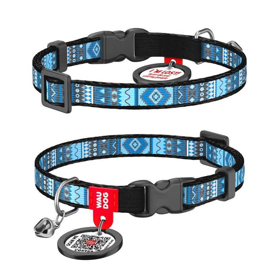 Collar QR Pasaportlu Kedi Boyun Tasması 20-30 Cm 10 MM "Ethno" (5266)