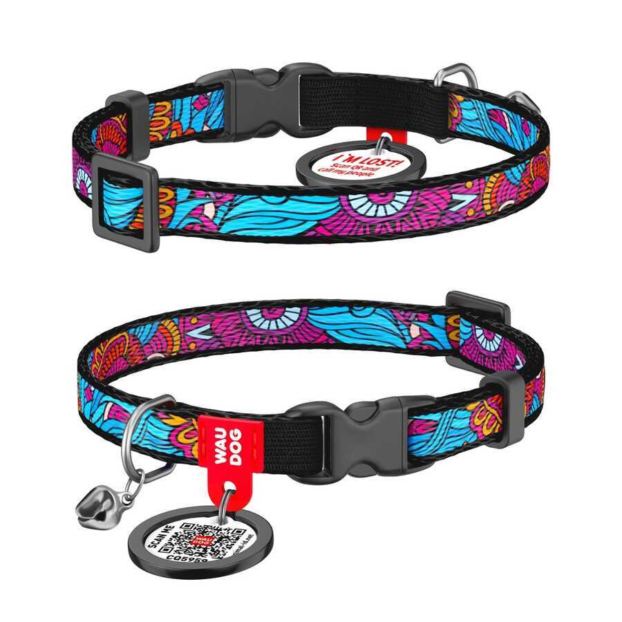 Collar QR Pasaportlu Kedi ve Ufak Irk Köpek Boyun Tasması 20-30 Cm 10 MM "Summer" (5267)