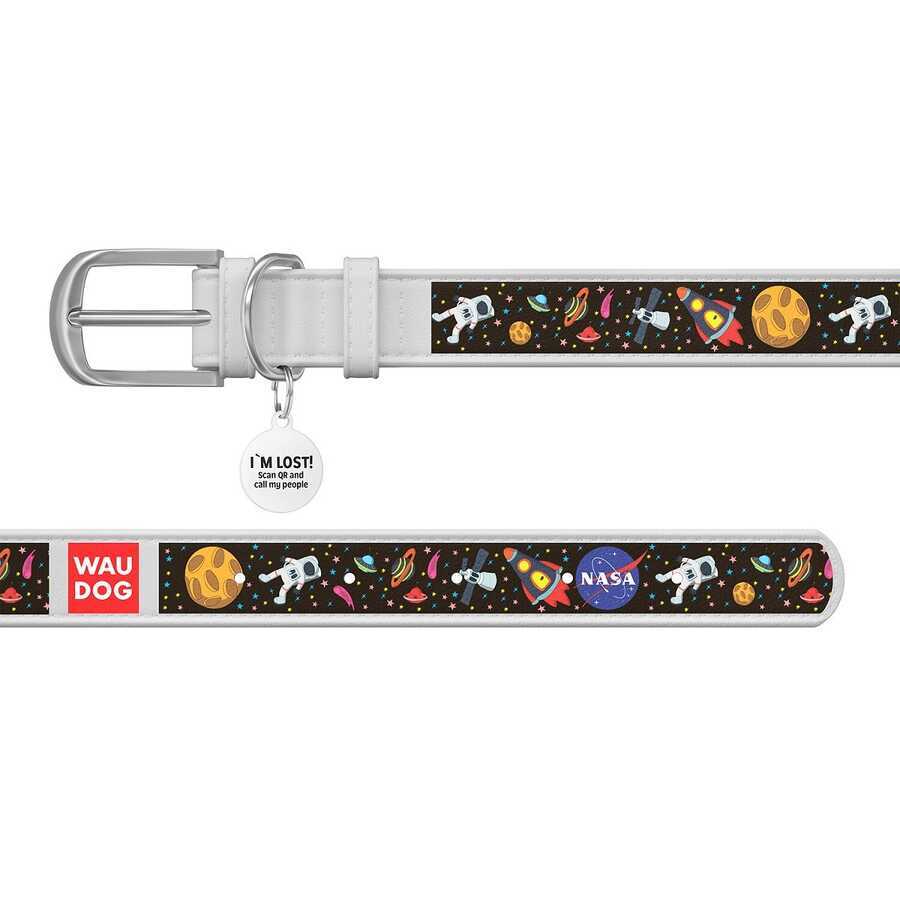 Collar Waudog Nasa Desenli QR Pasaportlu Köpek Boyun Tasması 46-60 Cm (0035-0047-15)
