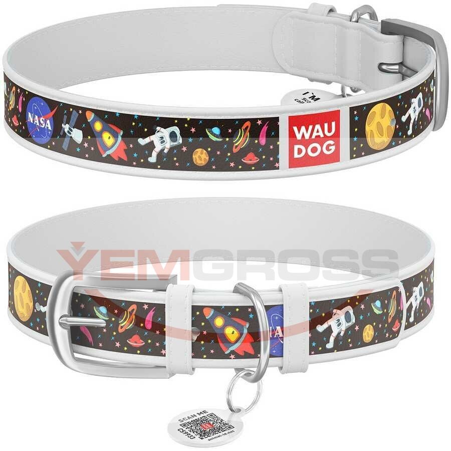 Collar Waudog Nasa Desenli QR Pasaportlu Köpek Boyun Tasması 46-60 Cm (0035-0047-15)