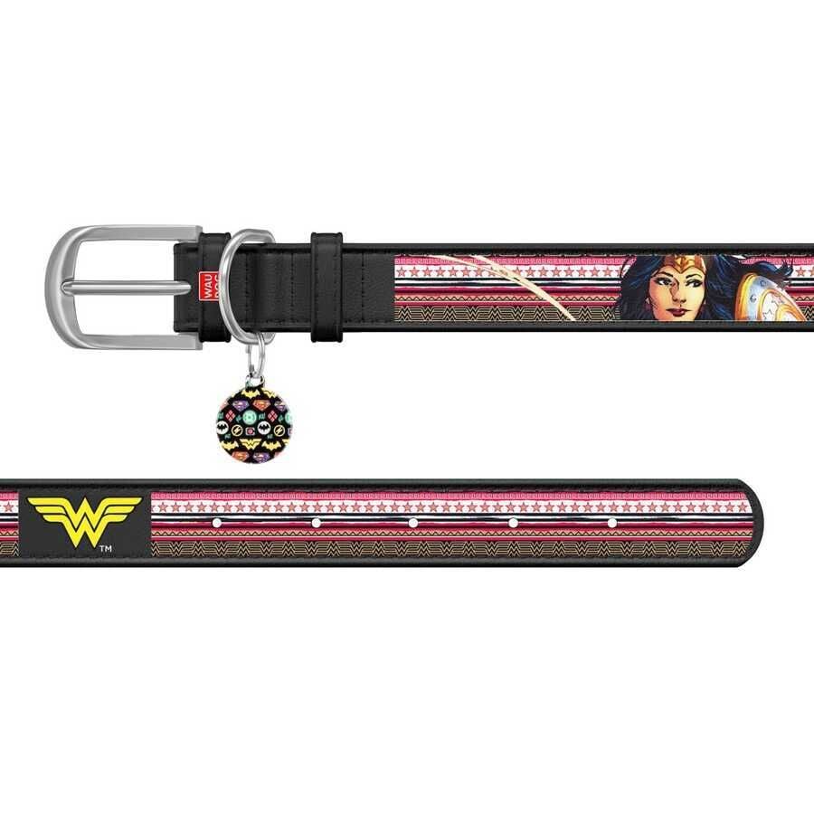 Collar Waudog Wonder Woman Desenli QR Pasaportlu Köpek Boyun Tasması 38-49 Cm (0025-1009-01)