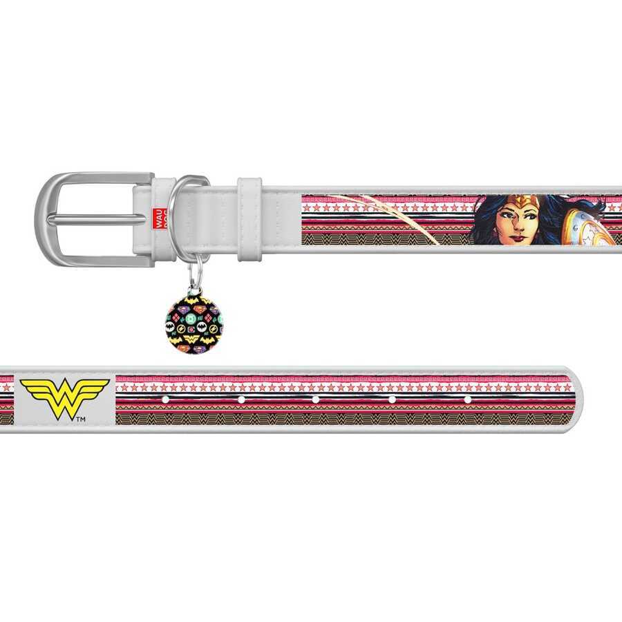 Collar Waudog Wonder Woman Desenli QR Pasaportlu Köpek Boyun Tasması 38-49 Cm (0025-1009-15)