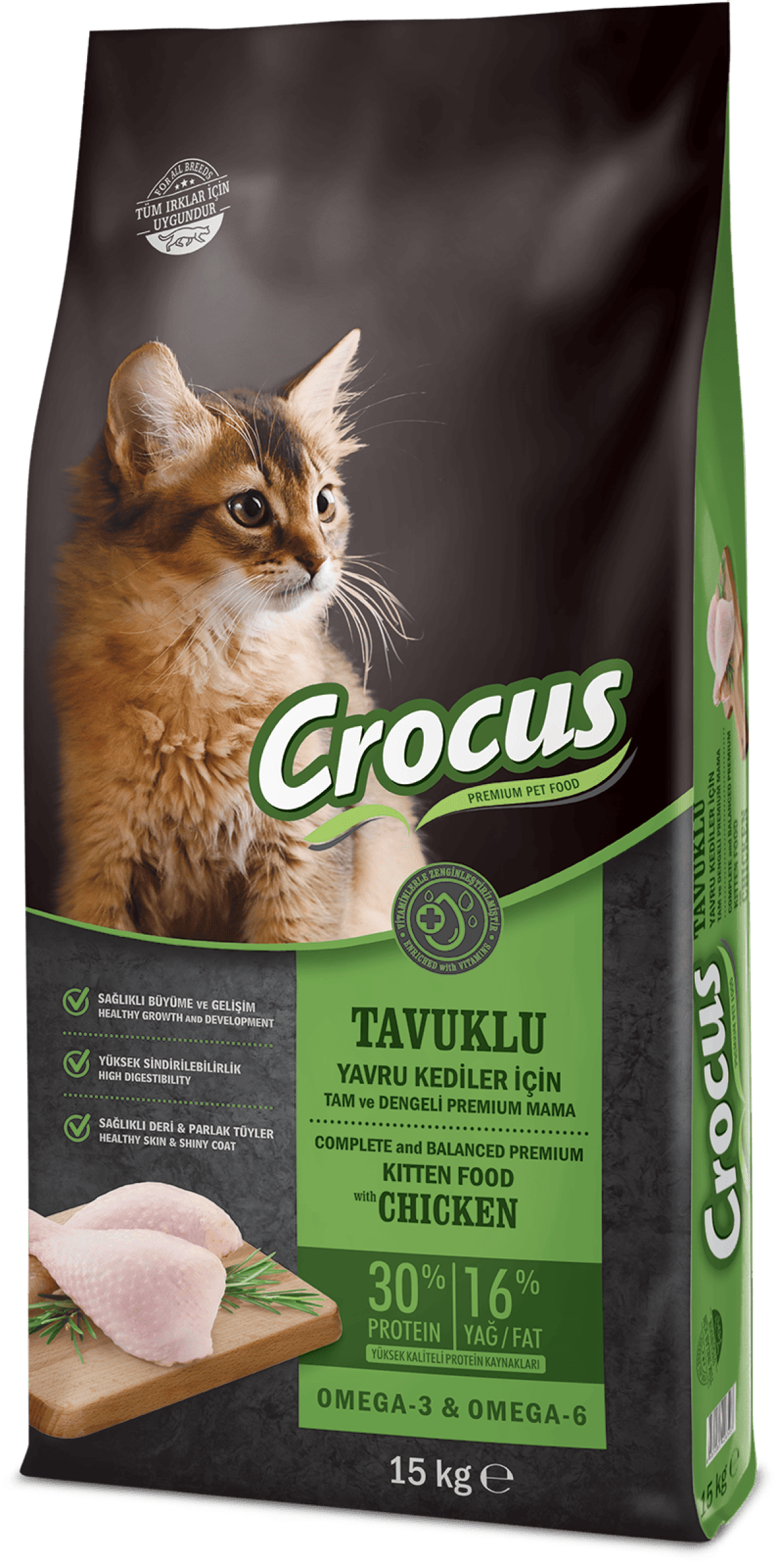 Crocus Tavuk Etli Yavru Kedi Maması 15 Kg Crocus Tavuk Etli Yavru Kedi Maması 15 Kg