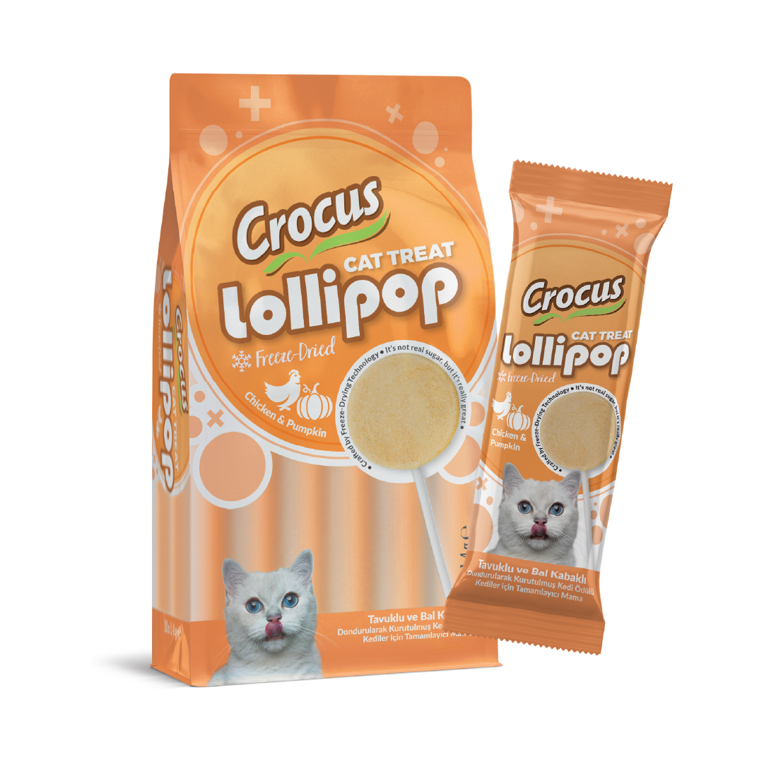 Crocus Tavuklu Ve Bal Kabaklı Kedi Lolipop Crocus Tavuklu Ve Bal Kabaklı Kedi Lolipop